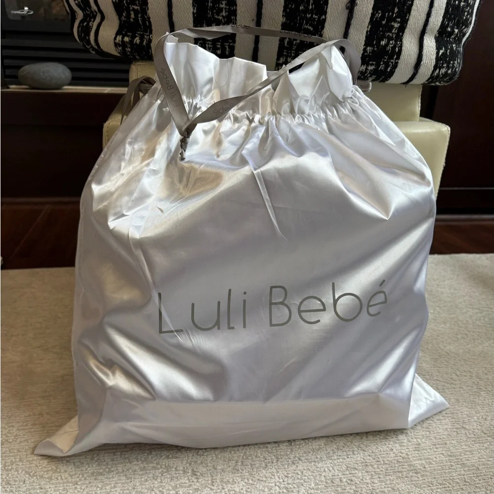 Luli Bebé Monaco Black Quilted Diaper Bag NWT